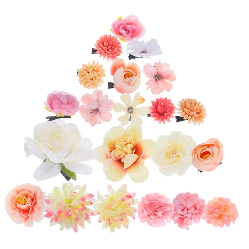 Mipcase 21 Stück Teiliges Blumen Haarklammern Dekorative Blüten Haarspangen Süße Haarnadeln für Mädchen Vielseitiges Haarzubehör für Haartypen und Anlässe von Mipcase