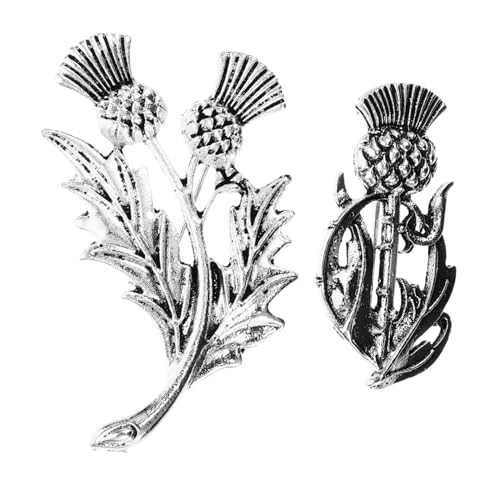 Mipcase Vintage Distelblumenbroschen 2 Stück Für Damen Anstecknadeln Im Kreativen Design Stilvolle Broschen Für Anzug Hemd Und Hut Als Hochzeits Und Geburtstagsgeschenk Für Vintage von Mipcase