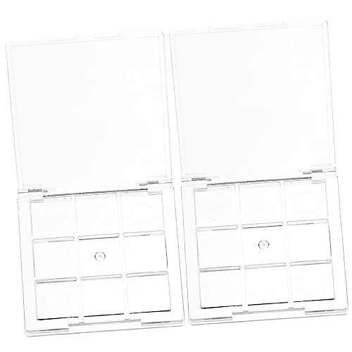 Mipcase 2Stücke Leere Make Up Palette Transparente Nachfüllbare Kosmetikbehälter für Lidschatten und Textmarker Kompakte Aufbewahrungslösung für Unterwegs für Reisen und von Mipcase