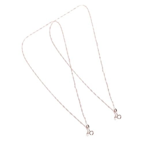 Mipcase 2Stücke Roségold Wasserwelle Halskette DIY Schmuck Gliederkette für Damen Langlebige Halskette für Verschiedene Anlässe Mipcase 2Stücke Roségold Wasserwelle Halskette DIY Schmuck Gliederkette für Damen Langlebige Halskette für Verschiedene Anlässe von Mipcase