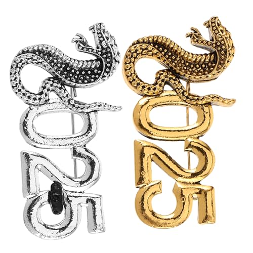 Mipcase 2stücke Teiliges Strass-schlange Brosche Für Damen Vintage Anstecknadeln Für Kleidung Taschen Und Hüte Geburtstagsgeschenk Zum Jahr Der Schlange Bedeutungsvolles Schmuckstück Aus l von Mipcase