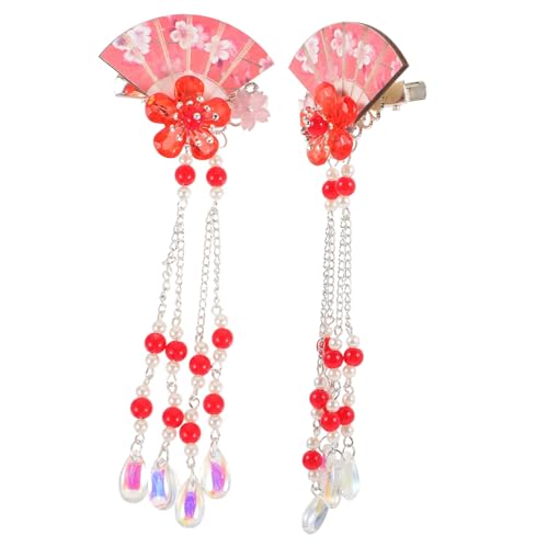 Mipcase 2stücke Blumen-haarspangen Mit Quasten Und Fächerdesign Für Mädchen Haaraccessoires Für Hochzeiten Partys Und Tägliches Tragen Farbenfroh Leicht Und Elegant von Mipcase