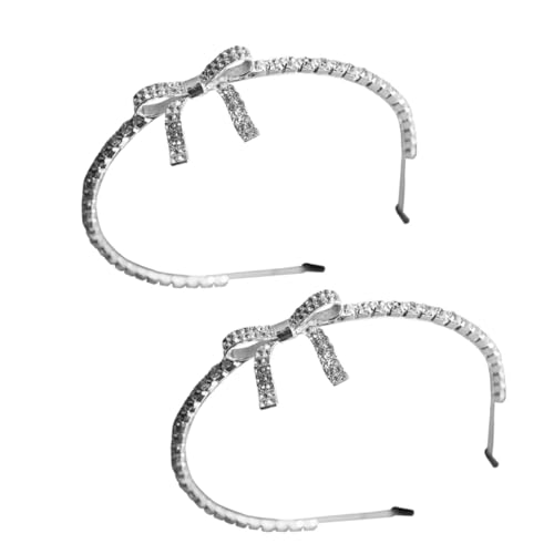 Mipcase 2stücke Glitzer Haarschmuck Tiara-krone Stirnband Mit Schleife Für Hochzeit Geburtstag Party Abschlussball Prinzessinnen Haar Zubehör Glitzer Kopfschmuck von Mipcase