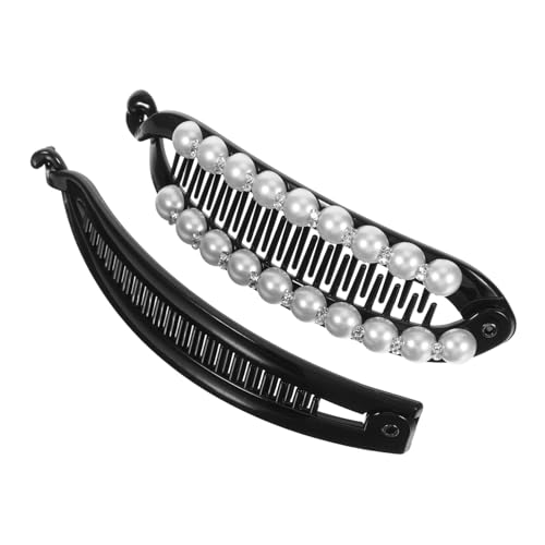 Mipcase 2stücke Pferdeschwanzklammer Mit Kunstperlen Haarkamm Für Frauen Ergonomisches Design Haarschmuck Für Formelle Anlässe Und Freizeitoutfits von Mipcase