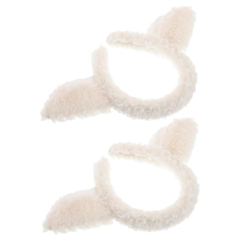 Mipcase 2pcs Plüsch Lammohr Hair Hoops Weiches Cartoon Stirnband Süßes Schafohr Ohr Kopfbedeckung Tier Thematische Partys von Mipcase