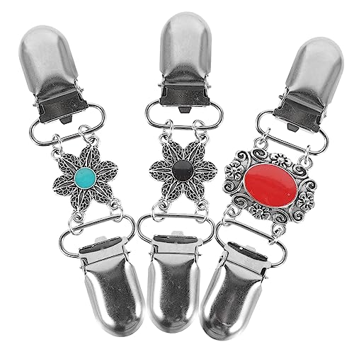 Mipcase 3 Stück Retro Shawl Clips aus Metall Pullover und Strickjacken Clip Broschen Vielseitig für Festliche Anlässe Einfach Anzubringen und Langlebig von Mipcase