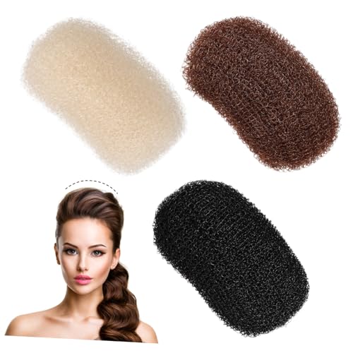 Mipcase 3 Stück Teiliges Haar Volumen Bump Up Inserts Haarkissen Haarbasis Clips für Damen Unsichtbar Einfach zu Verwenden Geeignet für Dünnes Dickes Haar für Hochzeit Party und Alltag von Mipcase