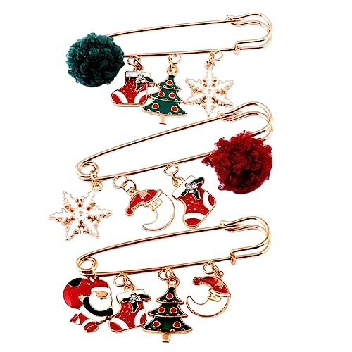 Mipcase 3 Stück Weihnachtsbroschen aus Langlebiger Legierung Anstecknadeln mit Festem Halt Modisches Accessoire für Damen für Pullover Mäntel Schals und Festliche Anlässe Mipcase 3 Stück Weihnachtsbroschen aus Langlebiger Legierung Anstecknadeln mit Festem Halt Modisches Accessoire für Damen für Pullover Mäntel Schals und Festliche Anlässe von Mipcase