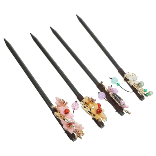 Mipcase 4stücke Chinesische Haarstäbe Dekorative Haarstäbchen Für Frauen Und Mädchen Blumenhaaraccessoires von Mipcase