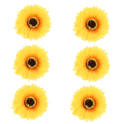 Mipcase 6 Stück Teiliges Gelbe Sonnenblumen Haarspangen mit Sicherem Krokodilverschluss Kleine Sommerliche Blumen Haarklammern für Mädchen Strand und Party Haarschmuck Bequeme Natürlicher von Mipcase