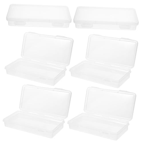 Mipcase 6Stücke Teilige Transparente Bleistiftbox mit Großem Fassungsvermögen Stapelbar und Robust Organizer für Zeichenutensilien Praktische Aufbewahrungslösung von Mipcase