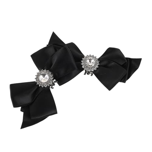 Mipcase Abnehmbare Schleifen Schuhclips für Damen High Heels Bowknot Schuhschnalle mit Funkelnden Strasssteinen Vielseitige Schuhdekoration für Brautschuhe und Party Schwarz von Mipcase