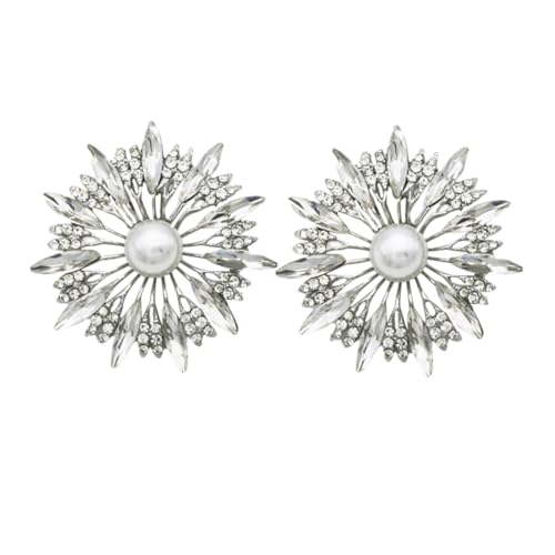 Mipcase Abnehmbare Schuhclips mit Funkelnden Strass Metallische Schuhschnallen für Damenschuhe Schuhverzierung für Hochzeit Party und Besondere Anlässe von Mipcase