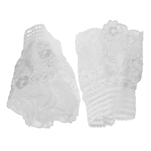 Mipcase Abnehmbare Spitzenmanschetten mit Rüschen Weiche Ärmel Ärmelmanschetten für Damen Vielseitige Dekoration für Pullover Jacken und Sweatshirts Komfortabler Sitz Verrutschen von Mipcase