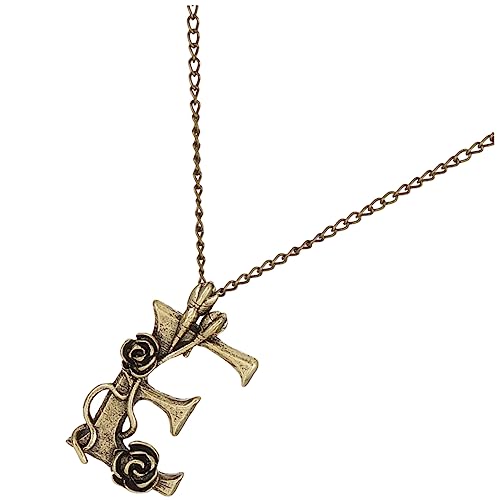 Mipcase Antike Buchstaben E Halskette aus Langlebiger Legierung Kreative Vintage Strickpullover Kette für Damen Verarbeitung Dekorative Retro Modeschmuck von Mipcase