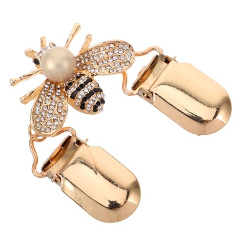 Mipcase Bienen Brosche Strass Emaille Pullover Clip Metall Modischer Schalclip für Damen und Herren Vielseitiger Cardigan Verschluss Schmuck Accessoire von Mipcase