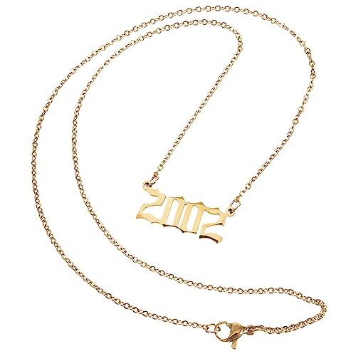 Mipcase Damen Halskette Digitale Zahlen Kette aus Goldfarbig Kreativer Halsschmuck für Besondere Anlässe und Partys Stilvolles Schmuckaccessoire von Mipcase