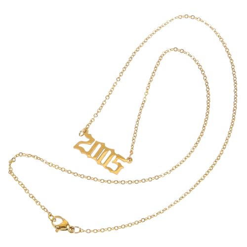 Mipcase Digitale Halskette aus Goldfarben Modischer Halsschmuck Damen Langlebige Kette mit Feiner Verarbeitung Geeignet für Besondere Anlässe Wie Party und Festival von Mipcase