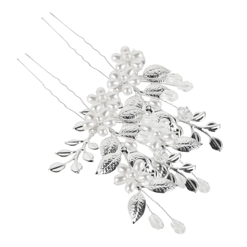 Mipcase Eleganter Braut Haarschmuck mit Strasssteinen und Perlen Design Haarkamm Sicherer Sitz Leichter Komfortabler Hochzeitsschmuck für Frauen Romantisches Accessoire für Braut Frisur von Mipcase