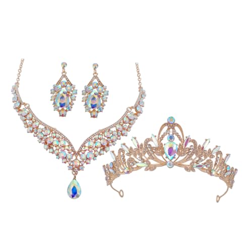 Mipcase Elegantes Brautschmuckset Damen Strass Krone Halskette Ohrringe Hochzeit Schmuckset für Festliche Anlässe Verstellbar Komfortabel Glänzend für Braut Prom Party Mipcase Elegantes Brautschmuckset Damen Strass Krone Halskette Ohrringe Hochzeit Schmuckset für Festliche Anlässe Verstellbar Komfortabel Glänzend für Braut Prom Party von Mipcase