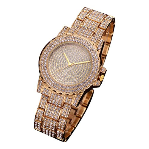 Mipcase Anschauen Diamant Damenuhr Reloj Uhr Mit Strasssteinen Für Damen Uhrenarmbänder Für Damen Dekor Damenuhr Mit Strass Kristalluhren Für Damen Luxuriös Frau Leuchtende Uhr Legierung von Mipcase