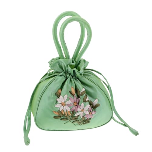 Mipcase Gestickte Blumen Handtasche Damen Mini Umhängetasche Samt Vielseitige Clutch Tote Für Shopping Alltag und Besondere Anlässe von Mipcase