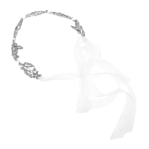 Mipcase Handgefertigter Braut Haarschmuck mit Funkelnden Legierungs Strasssteinen Vielseitige Stirnkette für Hochzeitsfrisuren Leichter Kopfschmuck für Damen Eleganter Schmuck für Braut von Mipcase