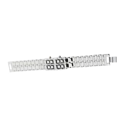 Mipcase Herren Digitaluhr Lava Style LED Armbanduhr Retro Design mit LED Präziser Zeitmessung Elegantem Kettenarmband Perfektes von Mipcase