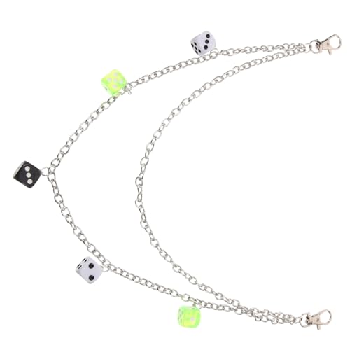 Mipcase Hosenkette mit Würfelanhänger Taillenkette für Männer und Frauen Leichte und Stabile Jeanskette Transparentes Design Modisches Accessoire für Taschen von Mipcase