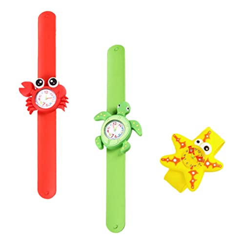 Mipcase 3 STK Kinder Hand Digitaluhr Für Kinder Digitaluhr Für Jungen Kinder Digitaluhr Kinderuhren Mit Meeresthema Cartoon-Meerestier-Uhren Armband Mädchen Kleinkind Plastik von Mipcase