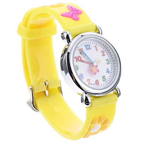 Mipcase Kinderuhr Kinder wasserdichte Uhr Kinderarmbanduhr Uhr Für Kinder Taschenuhren Kinder Silikonband Uhr Armbanduhr Mädchen Cartoon Kinder Beobachten Kieselgel Student Die Blumen von Mipcase