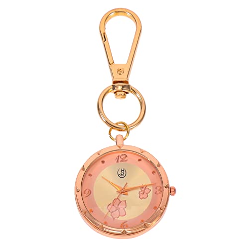 Mipcase Uhr Schlüsselanh?nger Taschenuhr Arzt Fob Uhr Rosa Roségold Clip auf Taschenuhr ?rzte Krankenschwestern Sanit?TER Krankenpfleger Neujahr Geburtstag Weihnachten Geschenk von Mipcase