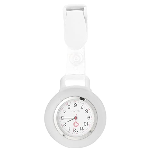 Mipcase Uhr Taschenuhren mit Clip Schwesternuhr Weiß Kitteluhr Clip an Uhr Tragbar Umhängeuhr Ärzte Krankenschwestern Sanitäter Krankenpfleger Geschenk von Mipcase