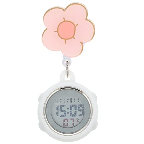Mipcase Krankenschwesteruhr mit Clip Digital Einziehbar Taschenuhr mit Clip Brosche Arzt Fob Uhr Kitteluhr Taschenuhr Tragbar Werkzeug für ?rzte Krankenschwestern Sanit? Uhr von Mipcase