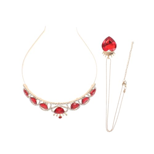 Mipcase Luxuriöses Braut Tiara Set mit und Halskette Funkelndes Strass Diadem aus Langlebiger Legierung Eleganter Haarschmuck für Hochzeit Geburtstag und Festliche Anlässe von Mipcase