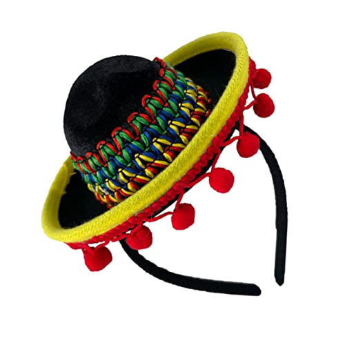 Mipcase Mexikanisches Hut Haarband für Partys Dekoratives Haaraccessoire für Cinco De Mayo Leichtes Bequemes Design für Festlichkeiten Kostümzubehör für Feiern Attraktives Party Headband von Mipcase