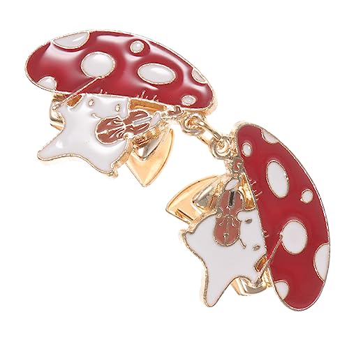 Mipcase Mushroom Brosche Clip für Damen Niedlicher Pilz Schmuck Bunter Emaille Anstecker Verstellbarer Kragen und Cardigan Clip Schonend für Kleidung als für Mädchen von Mipcase