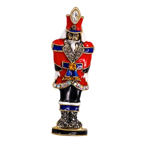 Mipcase Niedliche Nutcracker Soldaten Brosche aus Langlebiger Zinklegierung Dekorativer Ansteckpin Leichter Schal und Mantelpin Modisches Accessoire für Damen und Herren von Mipcase