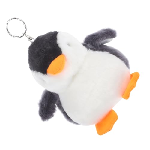 Mipcase Plüsch Pinguin Schlüsselanhänger Lustiger Cartoon Pinguin Anhänger Für Taschen Einzigartige Geschenkidee Für Freunde Schwarz Fliege Plüschtier Dekoration von Mipcase