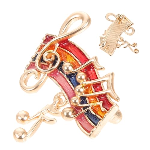 Mipcase Regenbogen Musiknoten Brosche aus Hochwertiger Legierung Anstecknadel für Damen Kleidung Langlebig Sicher als für Geburtstag Weihnachten Muttertag Vielseitig für Jacken Schals von Mipcase
