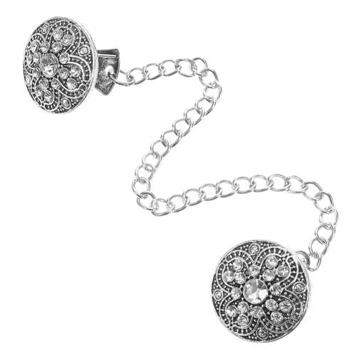 Mipcase Runder Strickjackenclip mit Kette und Modischem Quasten Detail Multifunktionaler Sweater Buckle für Damen Vielseitiger Cardigan und Schalclip zur Eleganten Taillenfixierung von Mipcase