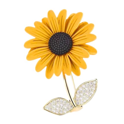 Mipcase Sonnenblumen Brosche Anstecknadel für Damen Jacken Blusen Party Hochzeit Festliche Kleidung Dekorative Broschennadel Accessoire von Mipcase