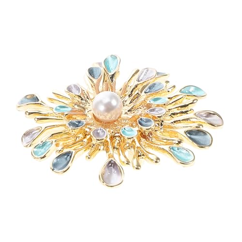 Mipcase Sonnenblumen Brosche mit Perlen und Strasssteinen Große Schwere Anstecknadel für Damen Modisches Schmuck Accessoire zur Dekoration von Pulloverkragen und Schals Hochwertige von Mipcase