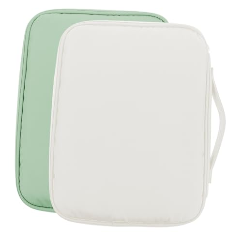 Mipcase 2stücke Tablet Tragetasche wasserdichte Hülle Mit Verstärktem Schutz Für Geschäftsreisen Organizer Für Zubehör Und Elektronik Passend Für Tablets Und Zubehör Pastellgrün von Mipcase