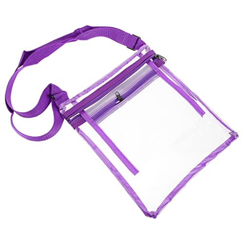 Mipcase Transparente Kupplung Transparente Mini-geldbörse Geldbörsen Kleine Durchsichtige Geldbörse Durchsichtiger Kartenhalter Im Portemonnaie Tragbar Klarer Tasche Violett Polyester von Mipcase