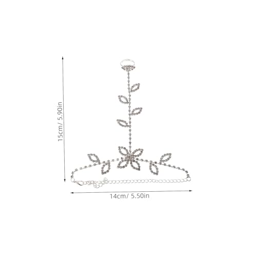 Mipcase Verstellbares Strass Fußkettchen für Damen Funkelnde Strand Fußkette mit Eleganten Kristallen Schmuckaccessoire für Hochzeit und Sommer Leichter Bequemer Fußschmuck von Mipcase