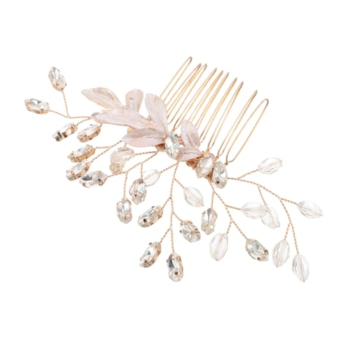 Mipcase Vintage Haarkamm mit Blattmotiv Langlebiger Brautschmuck für Hochzeit und Besondere Anlässe Einfach zu Verwenden Einzigartiges Design Edles Haaraccessoire für Damen von Mipcase
