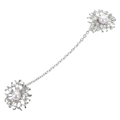 Mipcase Vintage Kragenclip mit Perlenbesatz Eleganter Winddichter Strickjacken Clip aus Weichem Legierungsmetall Modischer Broschen Anstecker für Damen Vielseitig für Hemd Pullover und von Mipcase