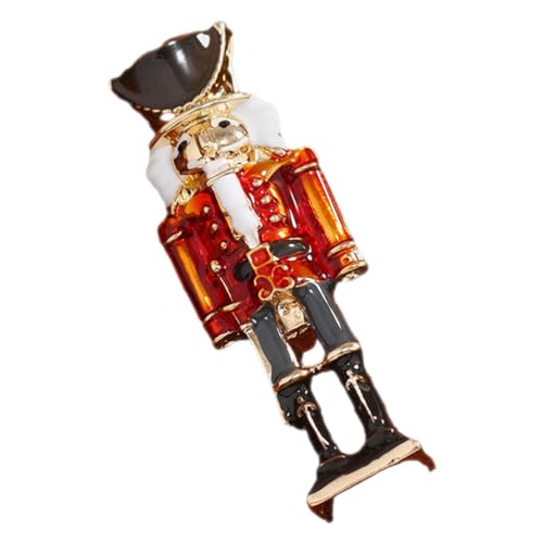 Mipcase Vintage Nutcracker Soldier Brosche Dekorative Anstecknadel aus Zinklegierung Bunte Hut Pin für Damen Festliche Kleidung und Outfits Mipcase Vintage Nutcracker Soldier Brosche Dekorative Anstecknadel aus Zinklegierung Bunte Hut Pin für Damen Festliche Kleidung und Outfits von Mipcase