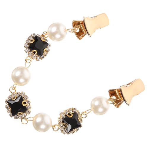 Mipcase Vintage Perlenbrosche Cardigan Clip Damen Pullover Schalklammer Elegant Retro Schmuck Accessoire für Jacken Kragen und Kleidungsstücke von Mipcase